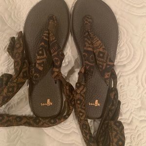 Sanuk sandal with ankle tie